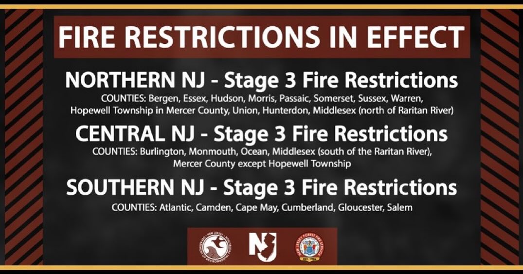 Image of EFFECTIVE IMMEDIATELY - Stage 3 Fire Restriction for Bergen County, NJ