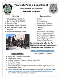 Recruits wanted flyer