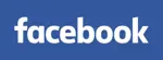 A blue and white facebook logo. 